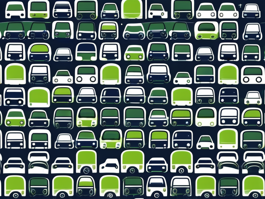 A smartphone displaying various car icons