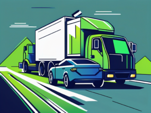 A car being loaded onto a transport truck