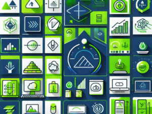 A digital interface showcasing various software icons