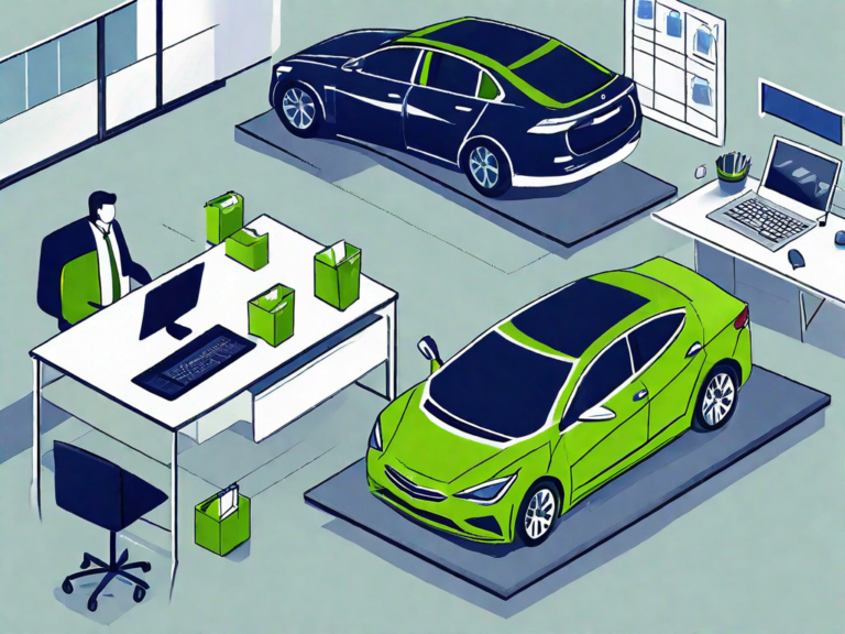 A car dealership lot with various types of cars